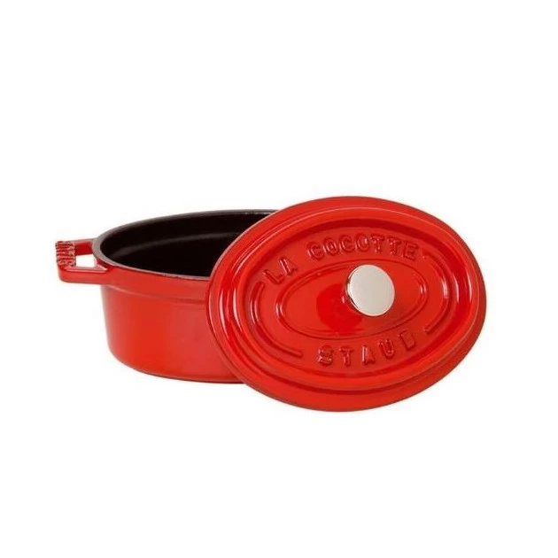 STAUB Cocotte Fonte Ovale 31 Cm Rouge Cerise 5,5 L – Image 2