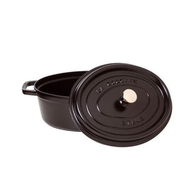 STAUB Cocotte Fonte Ovale 33 Cm Noir Mat 6,7 L – Image 2