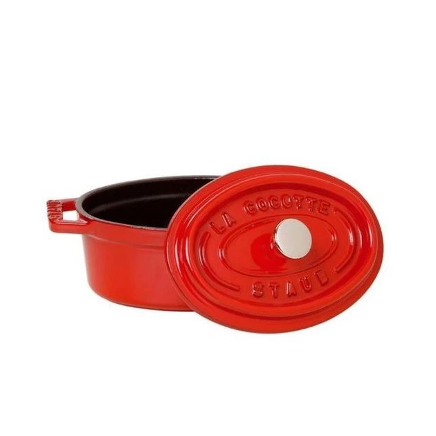 STAUB Cocotte Fonte Ovale 33 Cm Rouge Cerise 6,7 L – Image 2