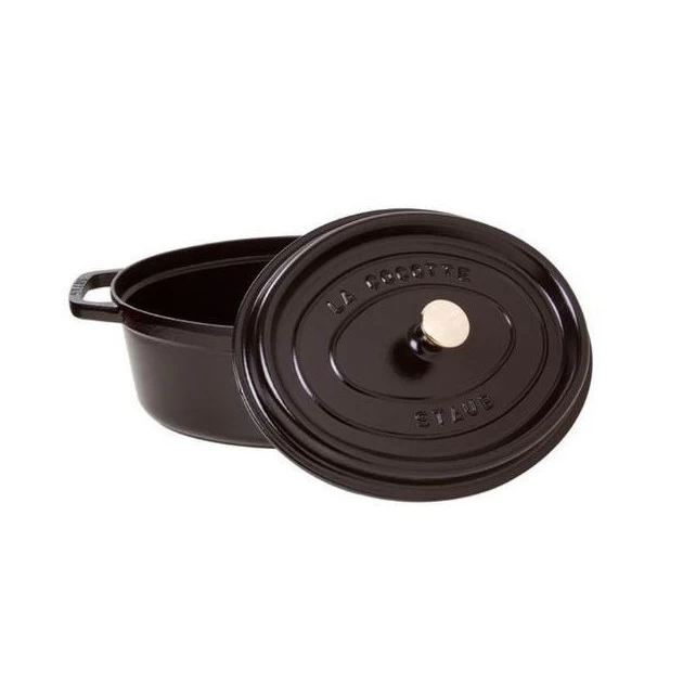 STAUB Cocotte Fonte Ovale 41 Cm Noir Mat 12 L – Image 2