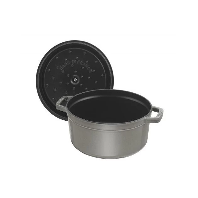 STAUB Cocotte Fonte Ronde 12 Cm Gris Graphite 0,4 L – Image 2