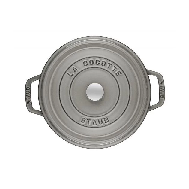 STAUB Cocotte Fonte Ronde 14 Cm Gris Graphite 0,8 L – Image 2