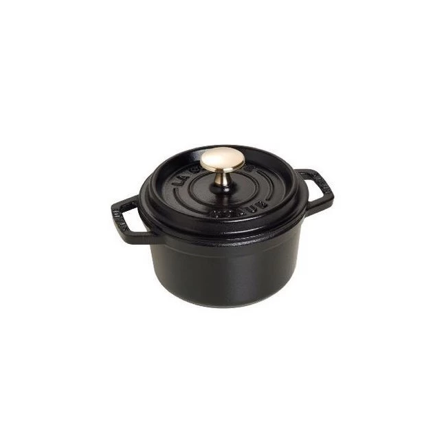 STAUB Cocotte Fonte Ronde 14 Cm Noir Mat 0,8 L – Image 2