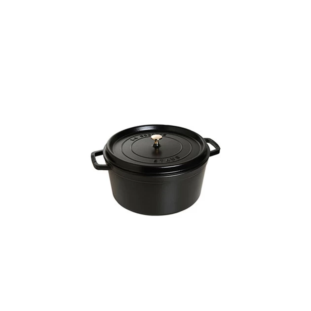 STAUB Cocotte Fonte Ronde 14 Cm Noir Mat 0,8 L