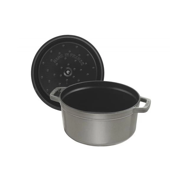 STAUB Cocotte Fonte Ronde 16 Cm Gris Graphite 1,2 L – Image 2