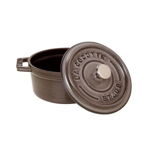STAUB Cocotte Fonte Ronde 20 Cm Gris Graphite 2,2 L – Image 2