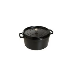 STAUB Cocotte Fonte Ronde 20 Cm Noir Mat 2,2 L