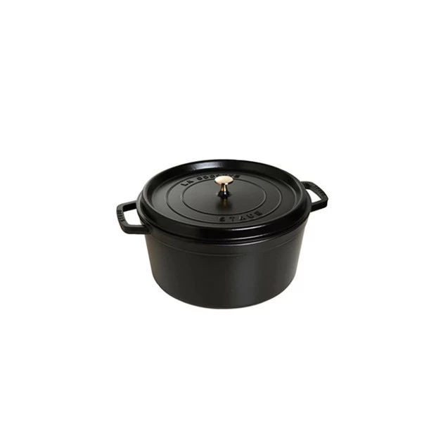 STAUB Cocotte Fonte Ronde 20 Cm Noir Mat 2,2 L