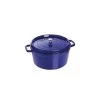 STAUB Cocotte Fonte Ronde 24 Cm Bleu Intense Majolique 3,8 L