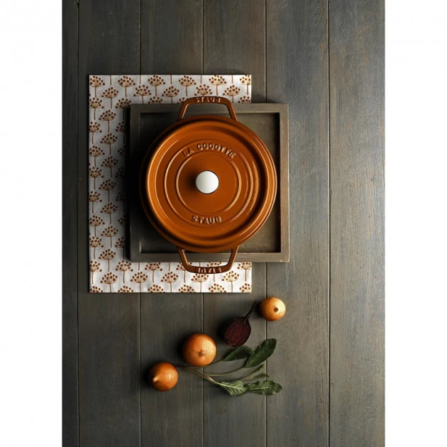 STAUB Cocotte Fonte Ronde 24 Cm Cannelle Majolique 3,8 L – Image 2