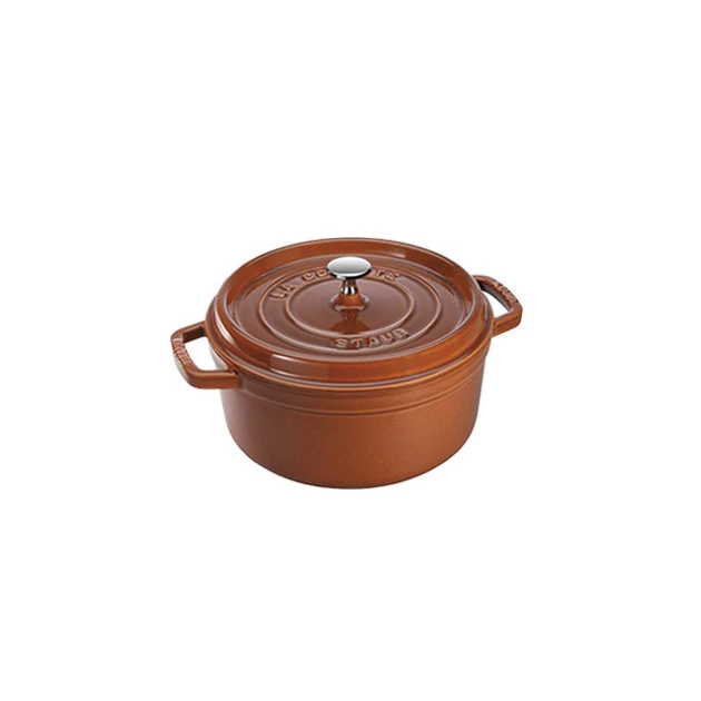 STAUB Cocotte Fonte Ronde 24 Cm Cannelle Majolique 3,8 L