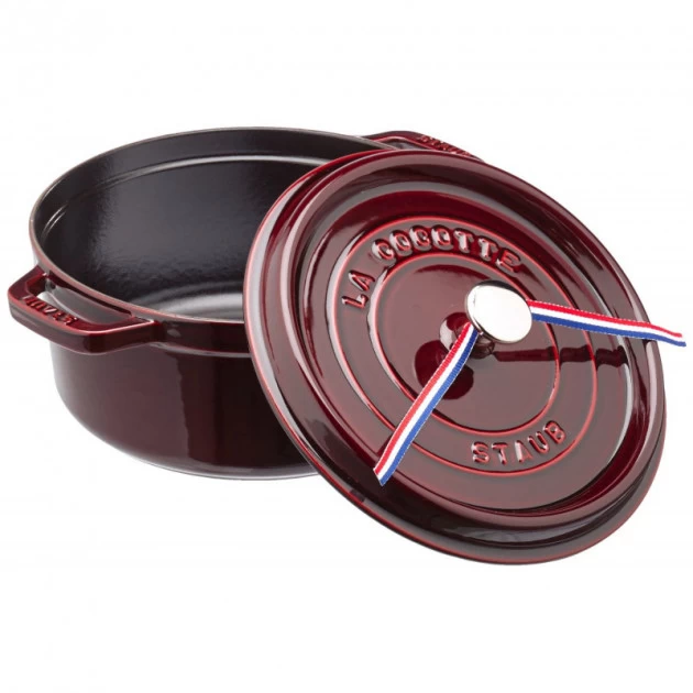 STAUB Cocotte Fonte Ronde 24 Cm Grenadine Majolique 3,8 L – Image 3