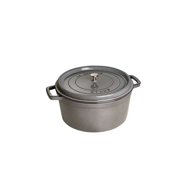 STAUB Cocotte Fonte Ronde 24 Cm Gris Graphite 3,8 L