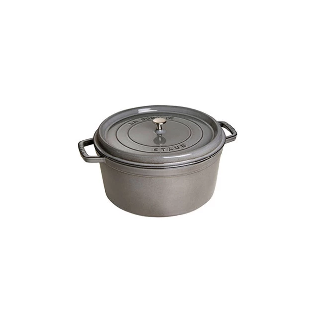 STAUB Cocotte Fonte Ronde 26 Cm Gris Graphite 5,2 L