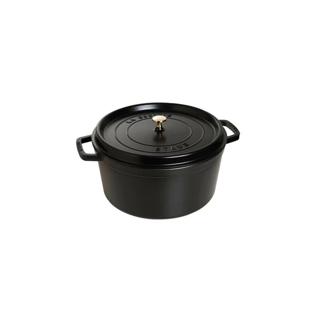 STAUB Cocotte Fonte Ronde 28 Cm Noir Mat 6,7 L