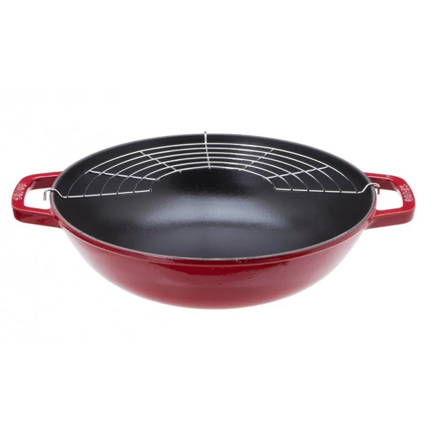 Wok En Fonte 30 Cm Rouge Staub – Image 2