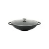 Wok En Fonte 37 Cm Noir Mat Chasseur